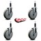 Service Caster 6'' Gray Poly Wheel Swivel 1'' Expanding Stem Caster Set, 4PK SCC-EX20S614-PPUB-1-4 - alternate 3